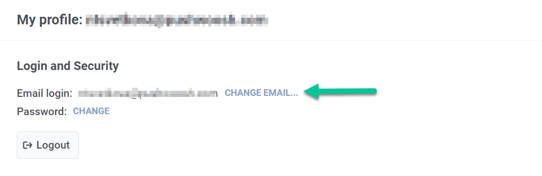 अकाउंट सेटिंग्स में ईमेल बदलने का विकल्प