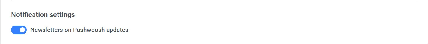 नोटिफिकेशन सेटिंग्स में न्यूज़लेटर सदस्यता टॉगल