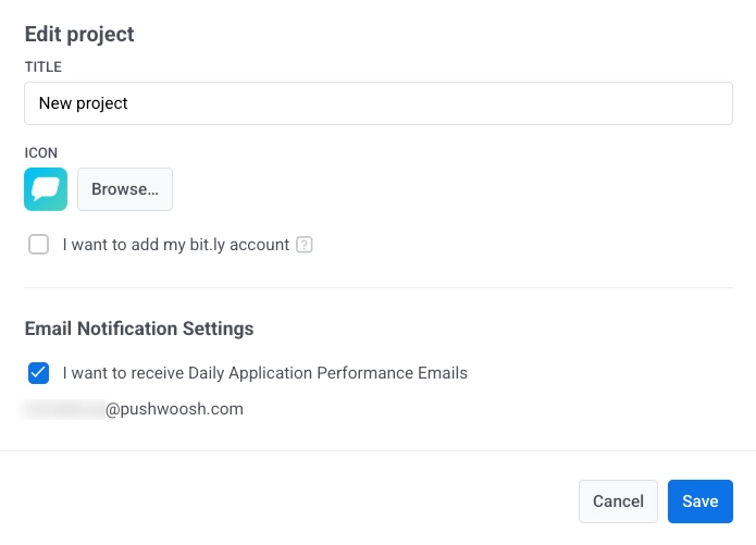 Página de configurações do projeto mostrando as opções de configuração disponíveis, incluindo plataformas, tokens de API, Deep Links, Dispositivos de Teste e permissões de subusuários