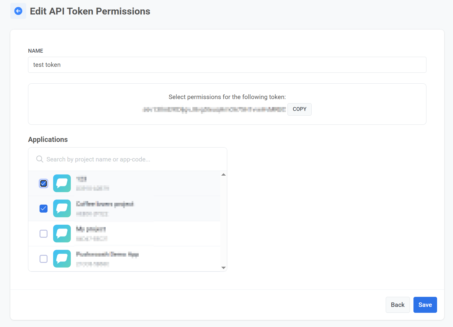 Manage a token