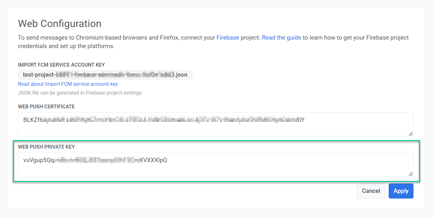 paste private key