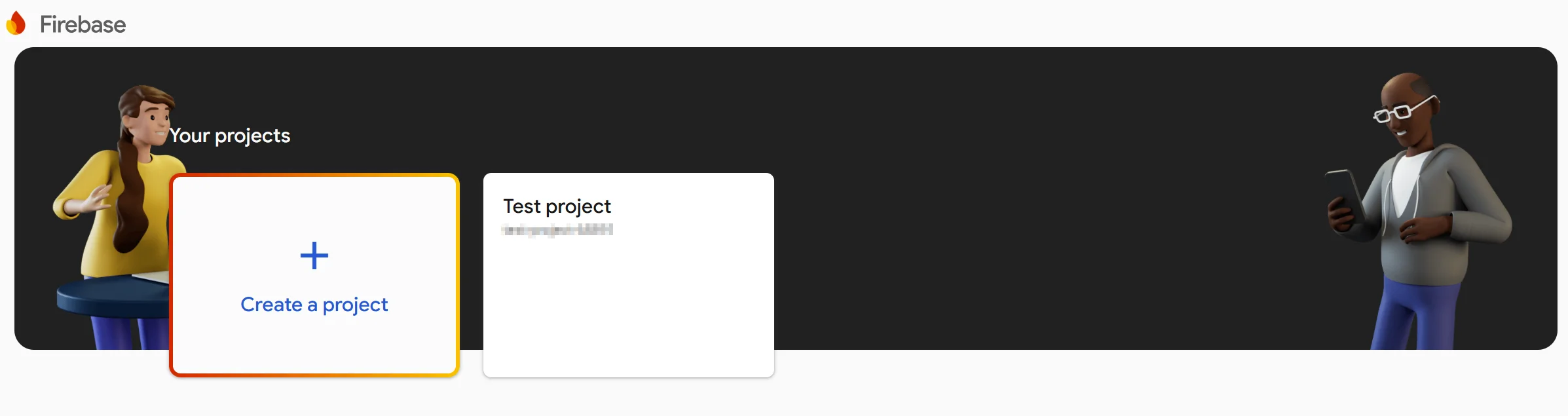 Откройте консоль Firebase и выберите ваш проект