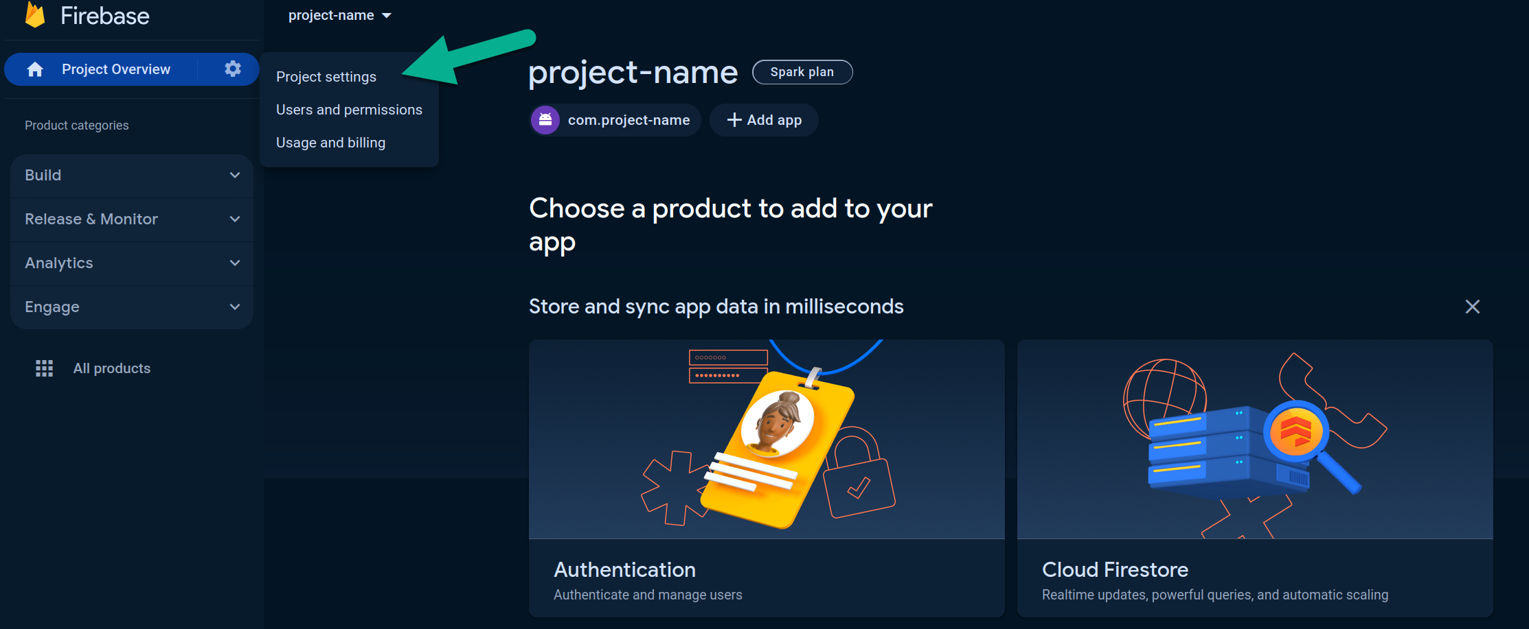 Project settings