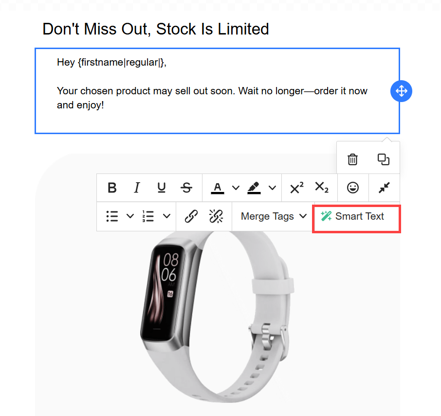 Smart text AI