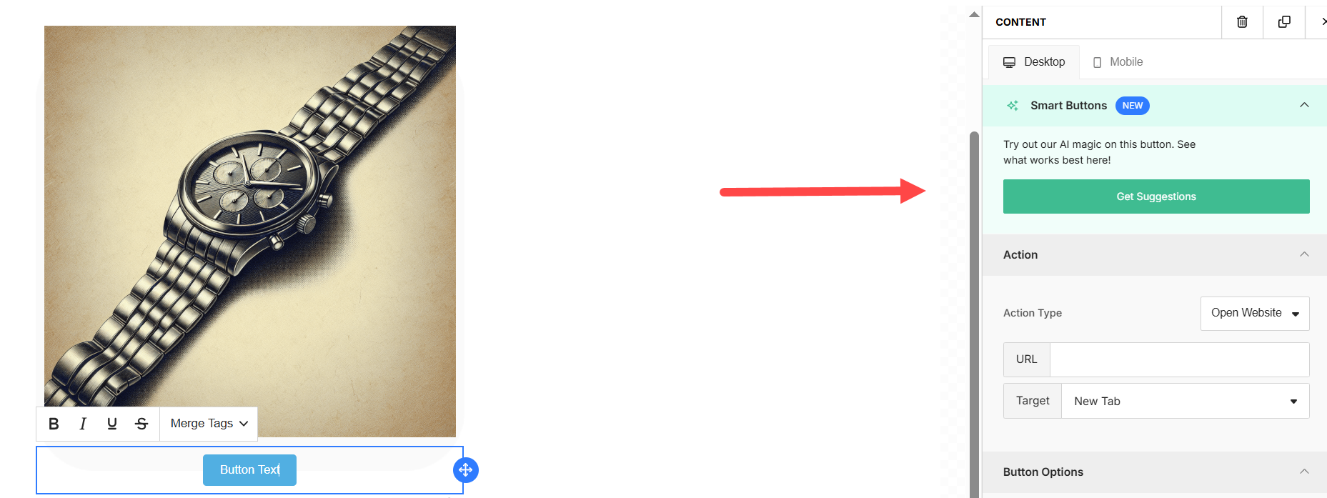 Smart buttons AI