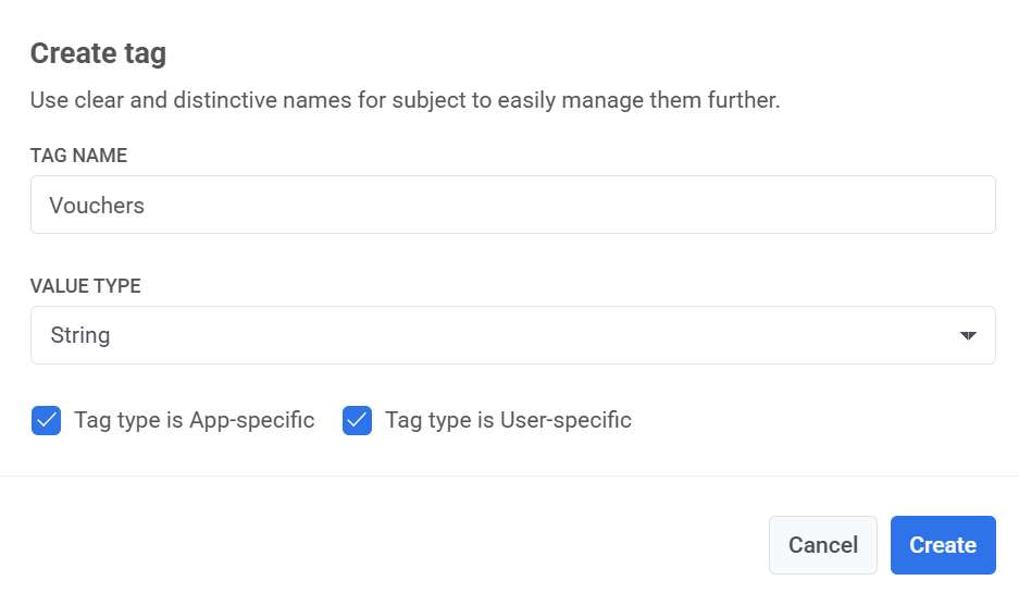 Create a tag 