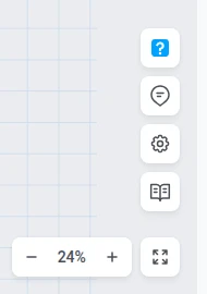 Gear icon that opens Canvas settings in the bottom-right corner of the journey canvas