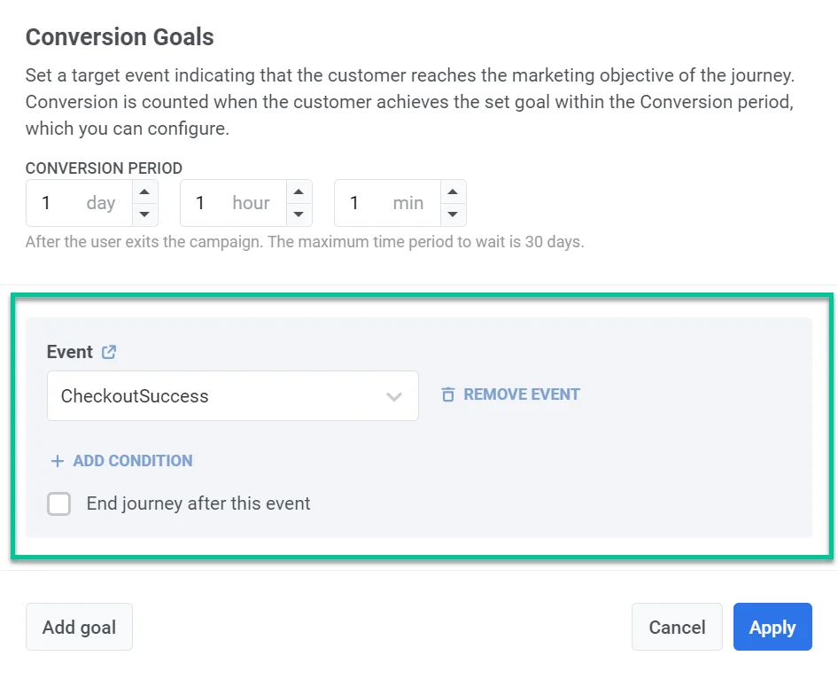 为转化目标选择目标事件