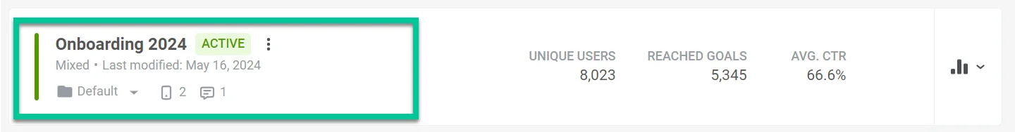 显示营销活动名称、状态、类型、上次修改日期、类别和消息类型的 Customer Journey 卡片