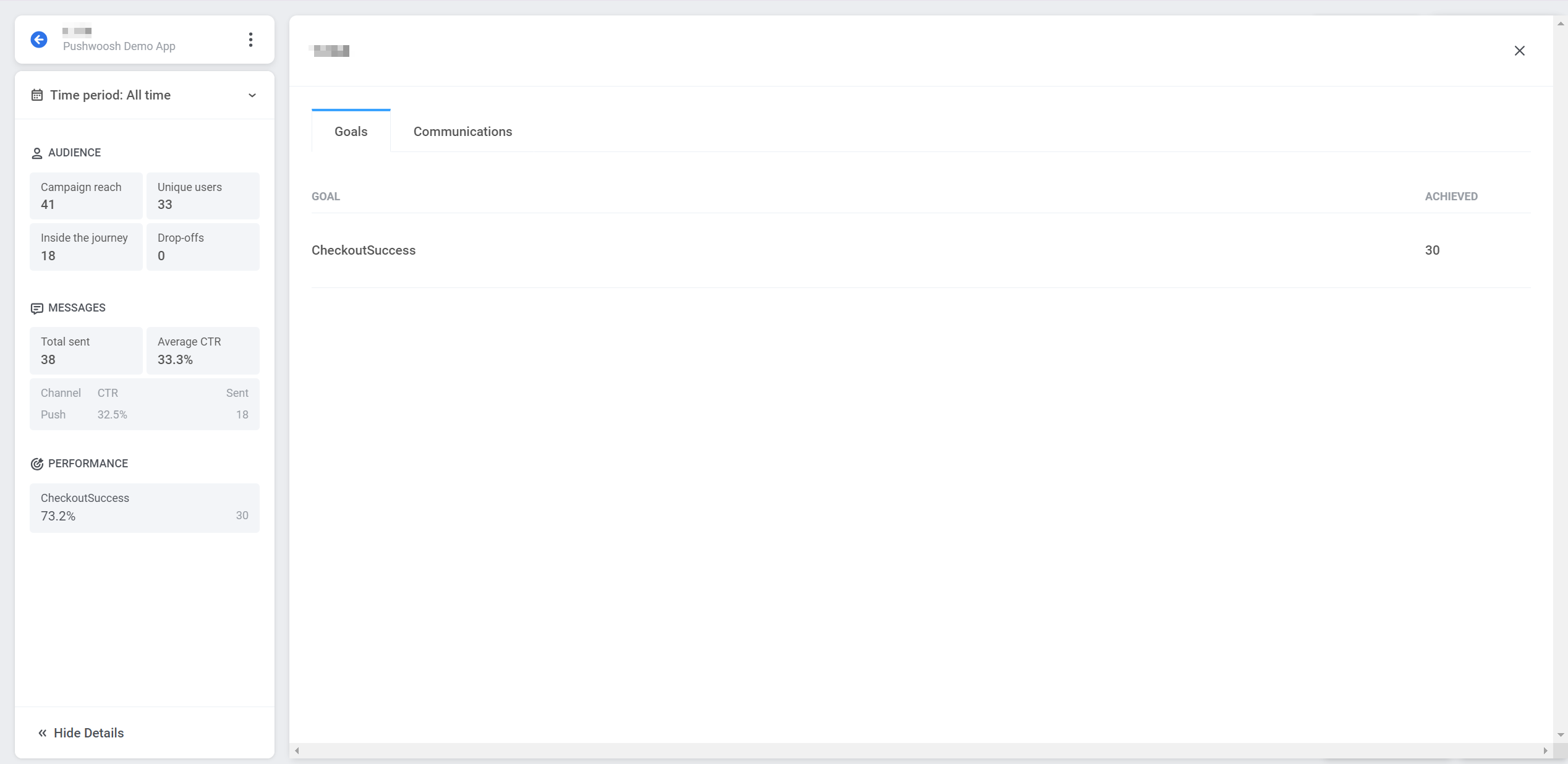 Detailed Overall customer journey statistics