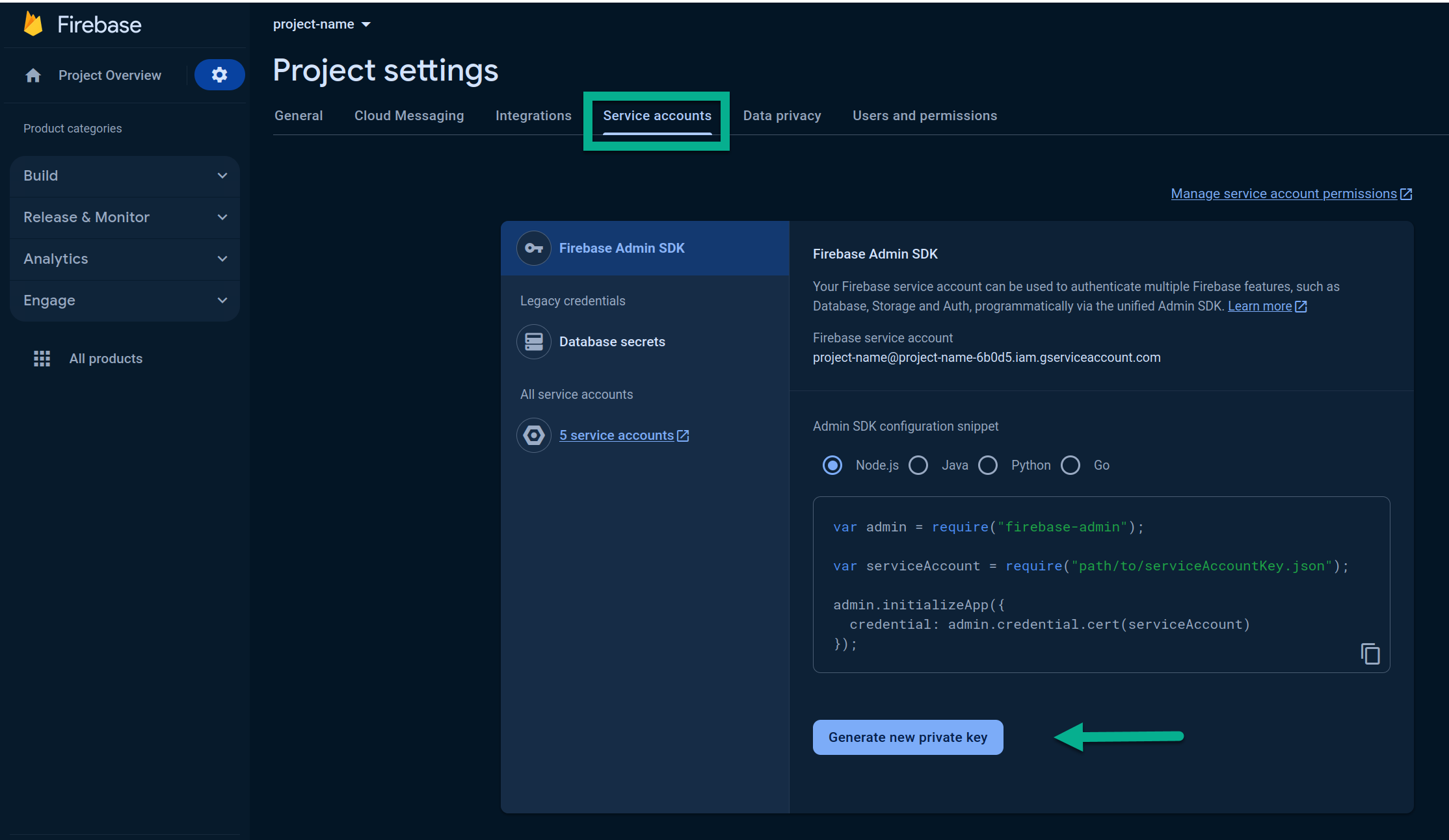 Generating a new private key