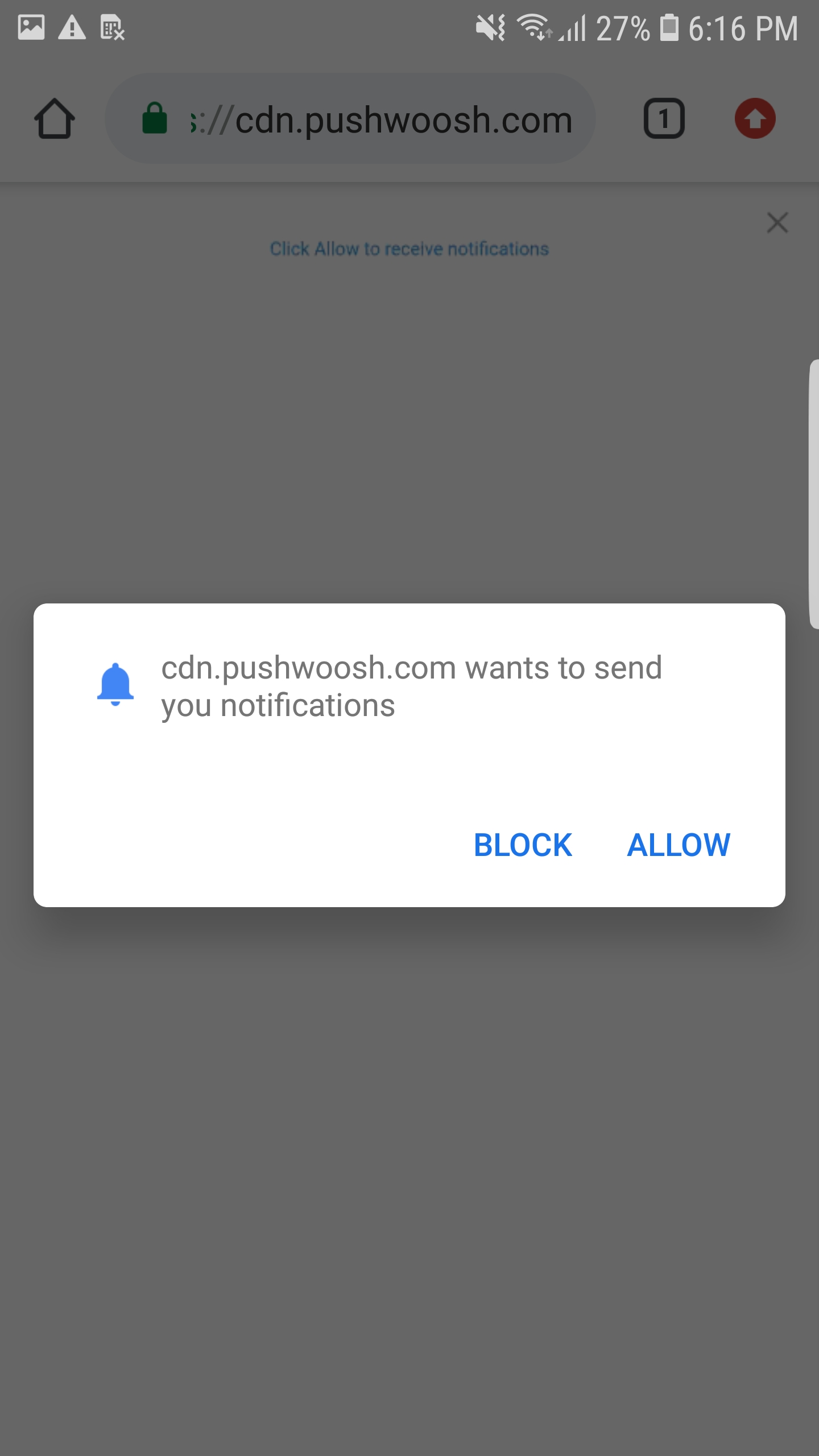 Permission dialog