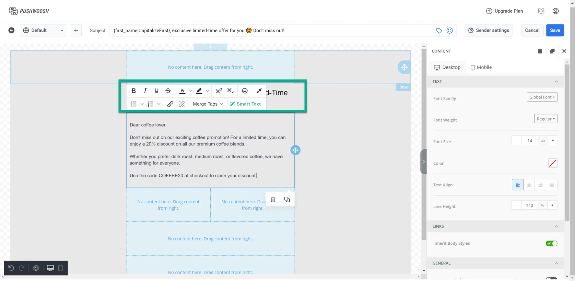 텍스트 서식 도구 모음