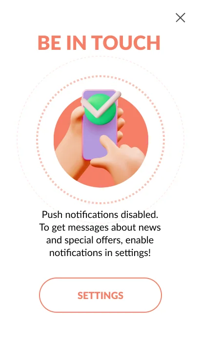 قالب استعادة الاشتراك بتصميم ملون يشجع المستخدمين على تمكين الإشعارات