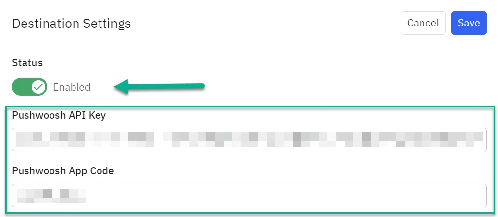 API 자격 증명으로 Pushwoosh 이벤트 스트림 활성화하기