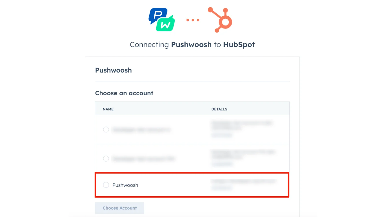 Adicionar integração Pushwoosh ao HubSpot