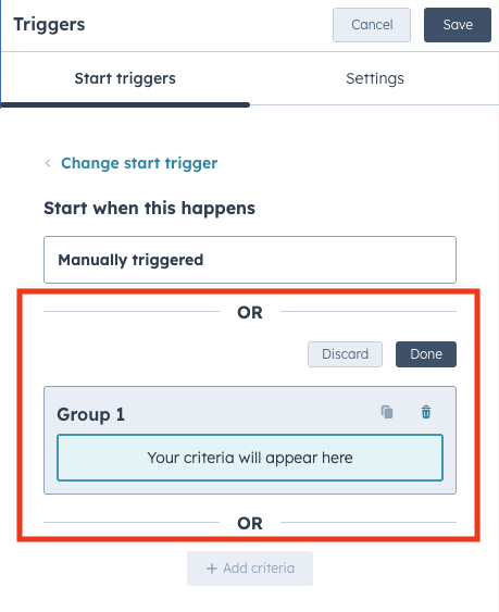 Workflow trigger
