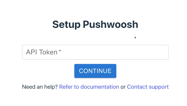 Adicionar token de API na integração com o Pushwoosh