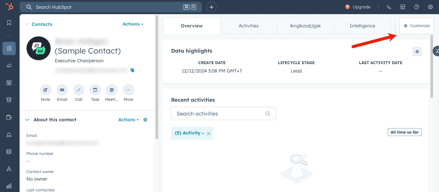 Configurar o cartão de CRM do Pushwoosh