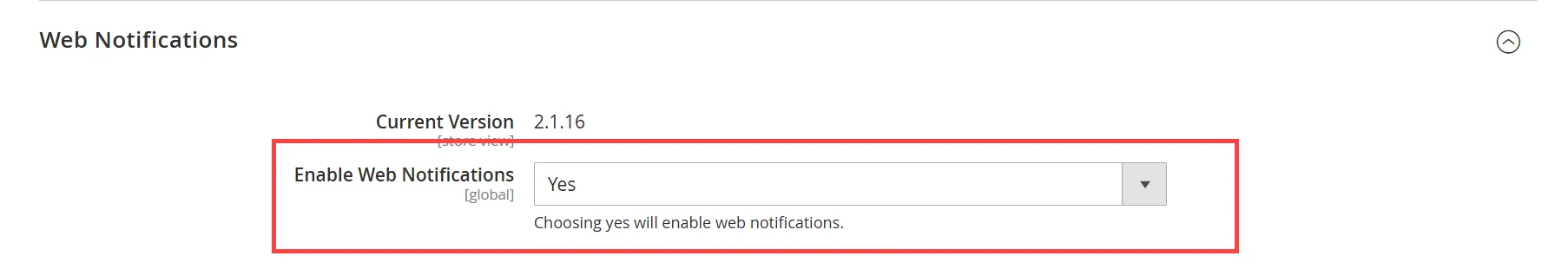 Magento 中的 Web 通知配置