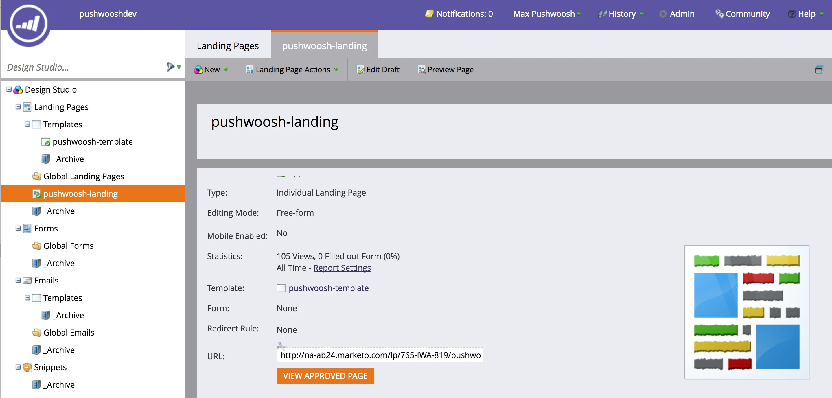 基于 pushwoosh 模板创建新的着陆页
