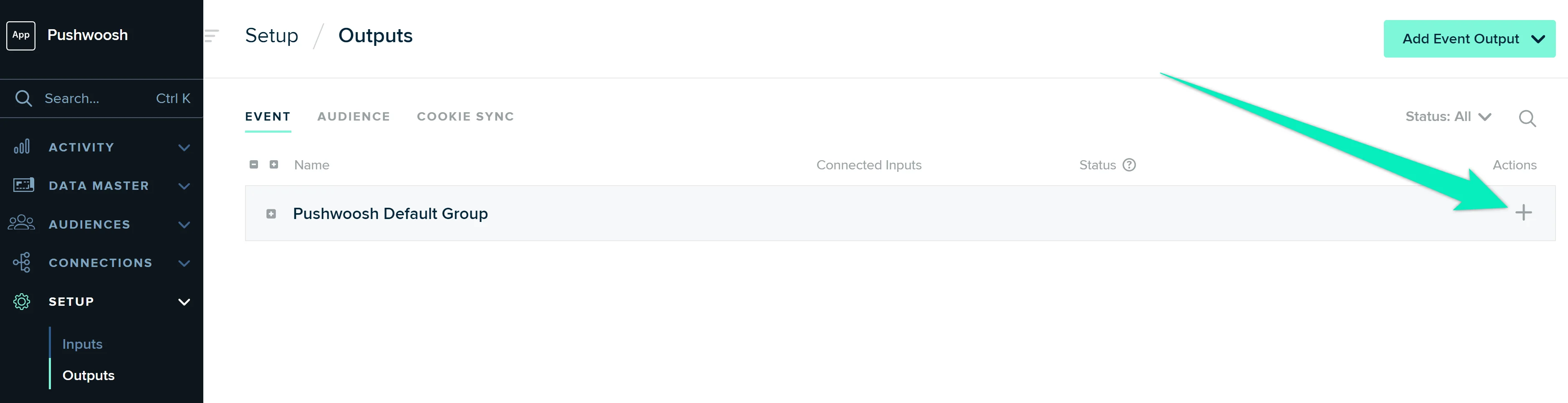 mParticle आउटपुट में Pushwoosh डिफ़ॉल्ट ग्रुप