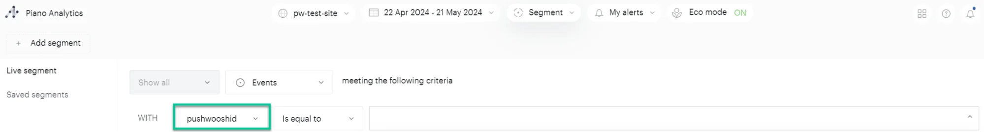 إنشاء شرائح بخاصية pushwooshid