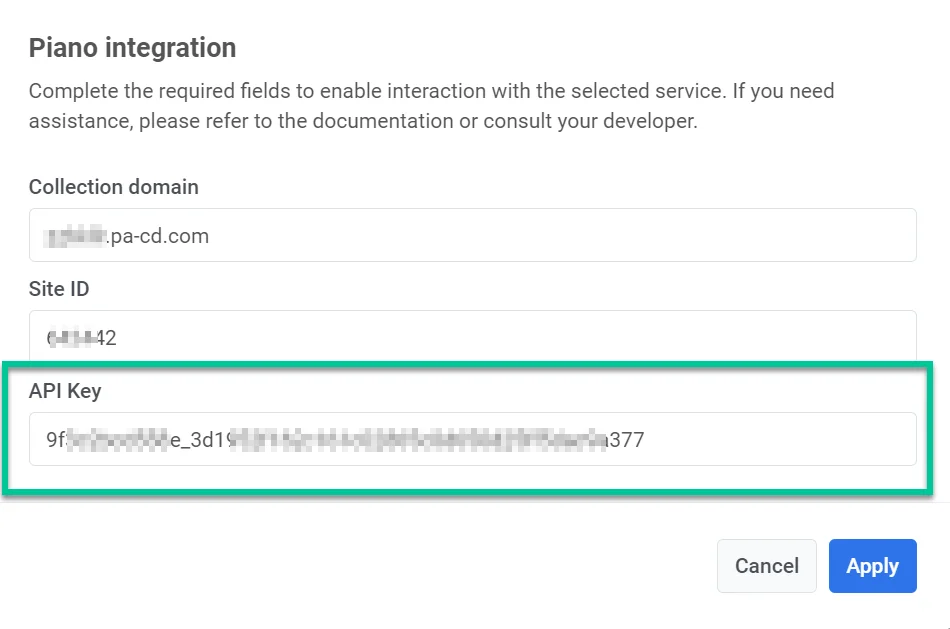 إدخال مفاتيح API في تكامل Pushwoosh