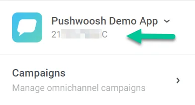 查找 Pushwoosh application code