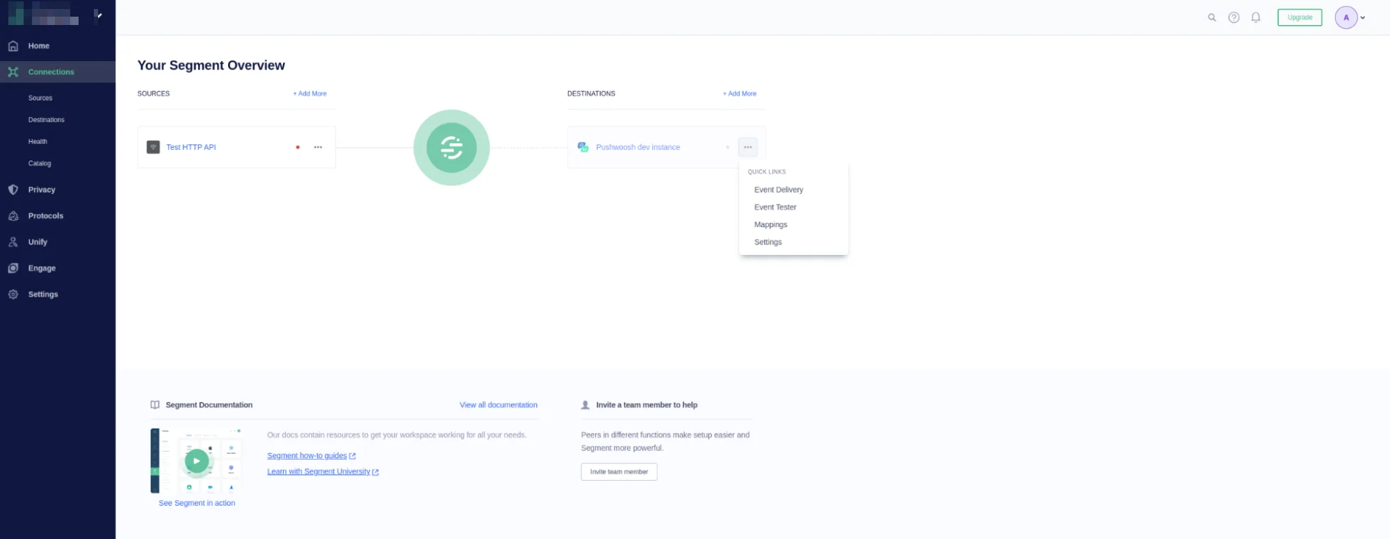 मैपिंग कॉन्फ़िगरेशन के लिए डेस्टिनेशन सेटिंग्स