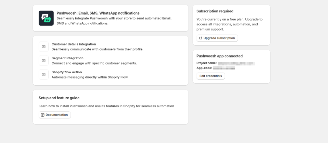 Pushwoosh app connected