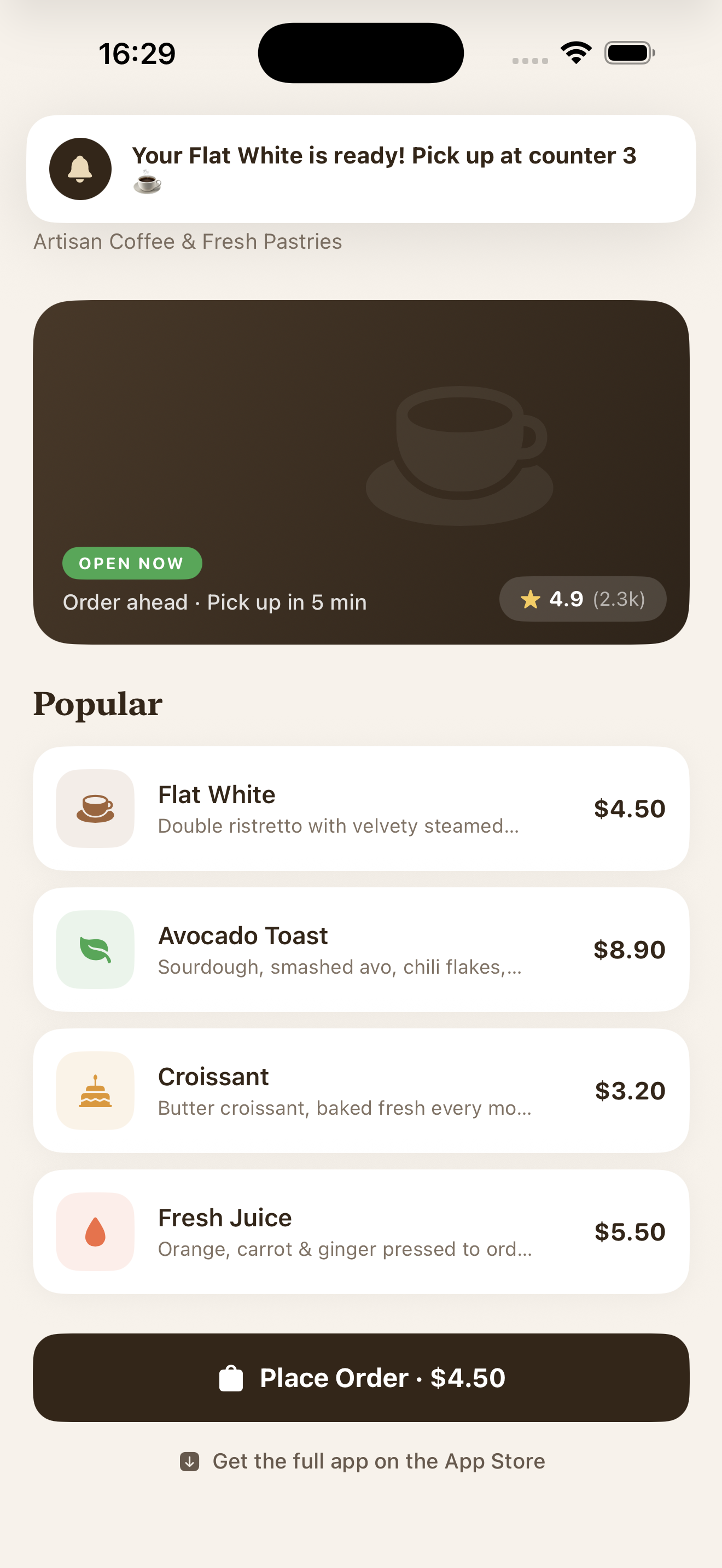 App Clip push notification on iPhone