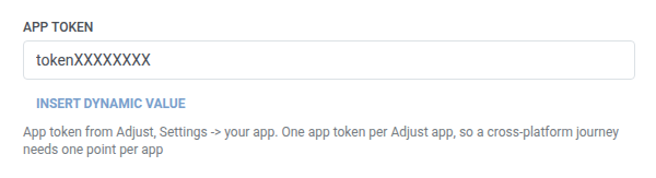 Feld App-Token im Drawer ‚Adjust: Event senden‘