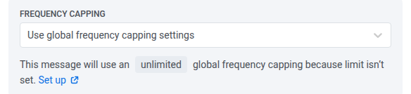 Frequency-Capping-Feld im App-Inbox-Journey-Element