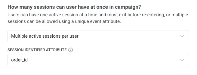 사용자당 여러 활성 세션 선택