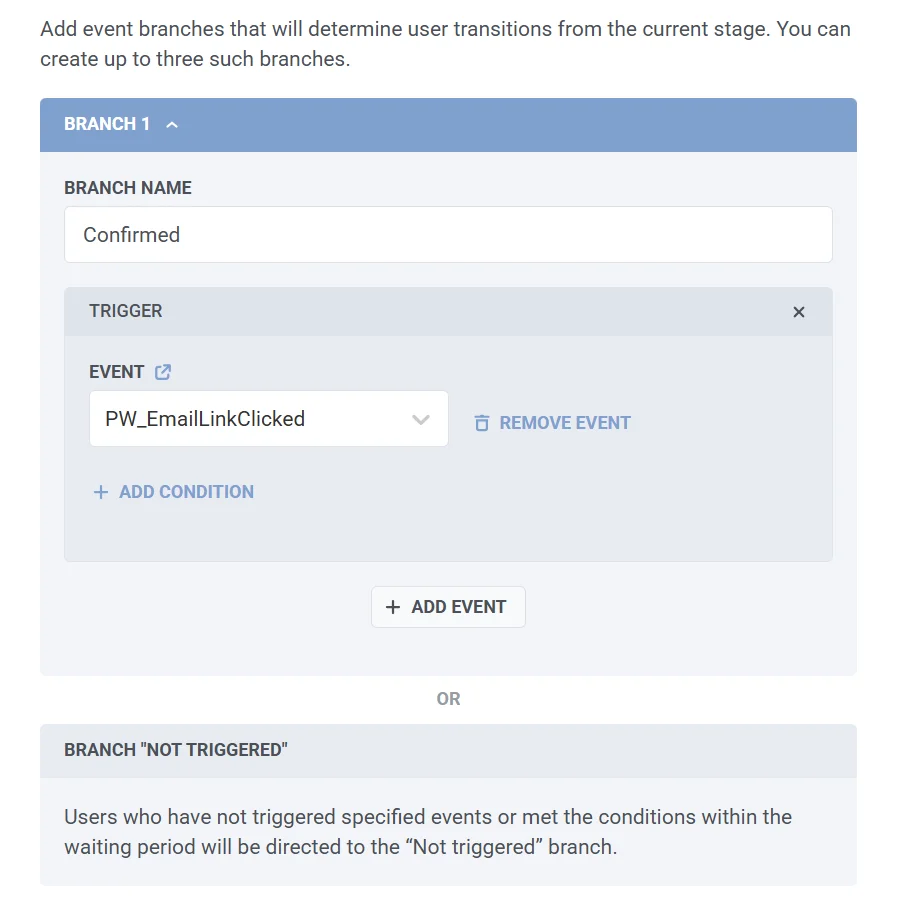 Definir o elemento Aguardar Gatilho (Wait for Trigger)