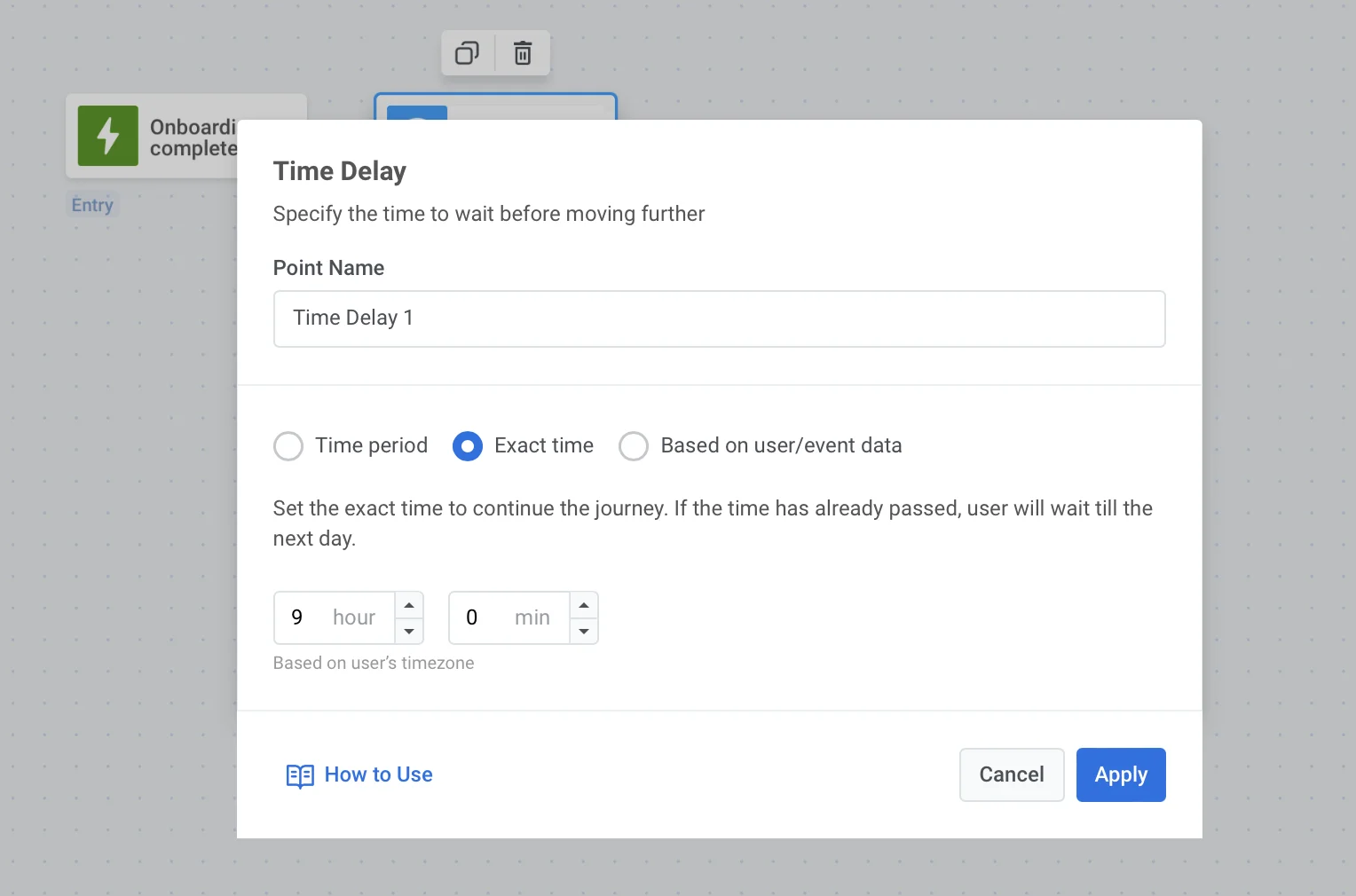 时间延迟旅程节点