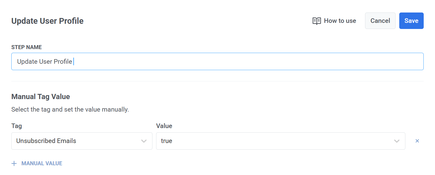 Update the user profile