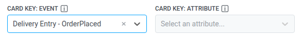 Card key: event set to OrderPlaced