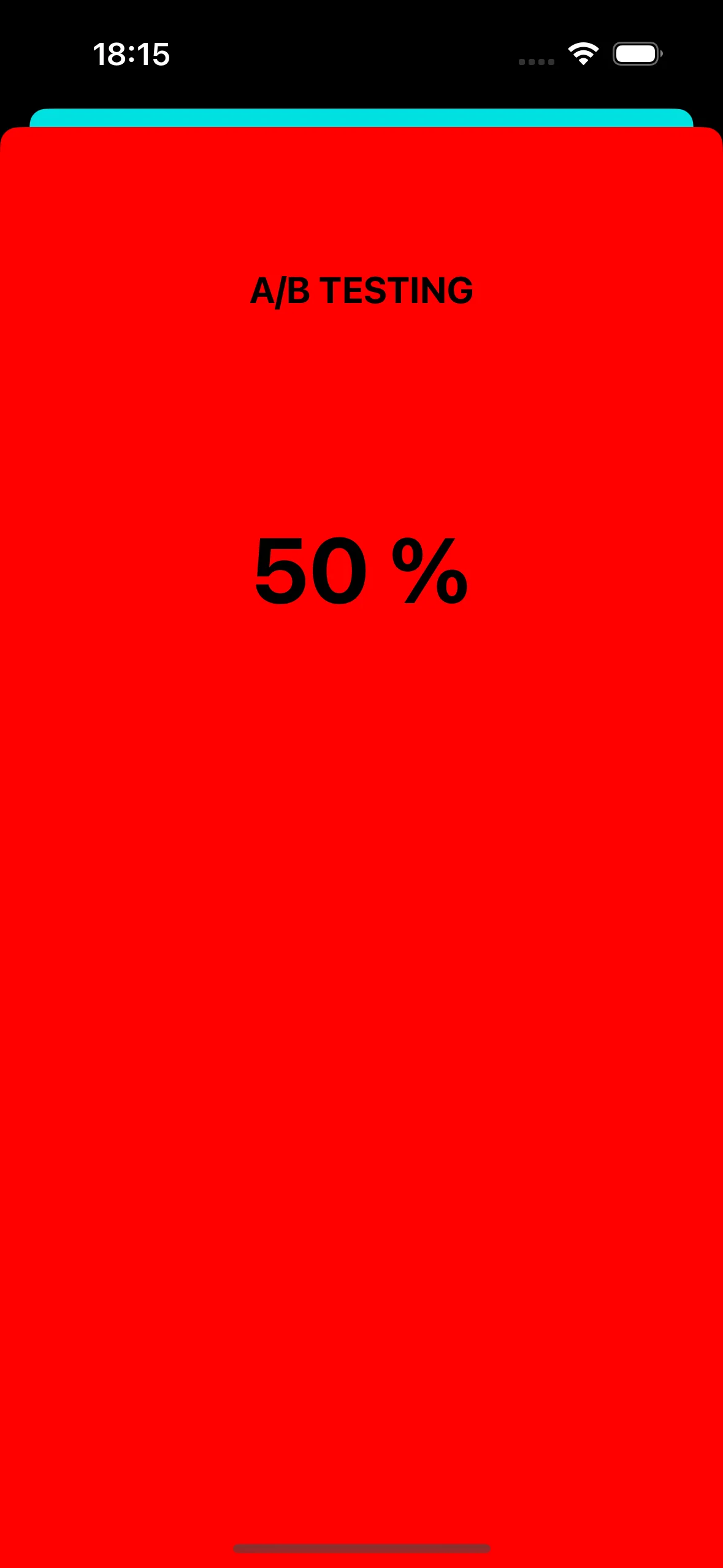 View Controller A displaying discount value for A/B testing segment