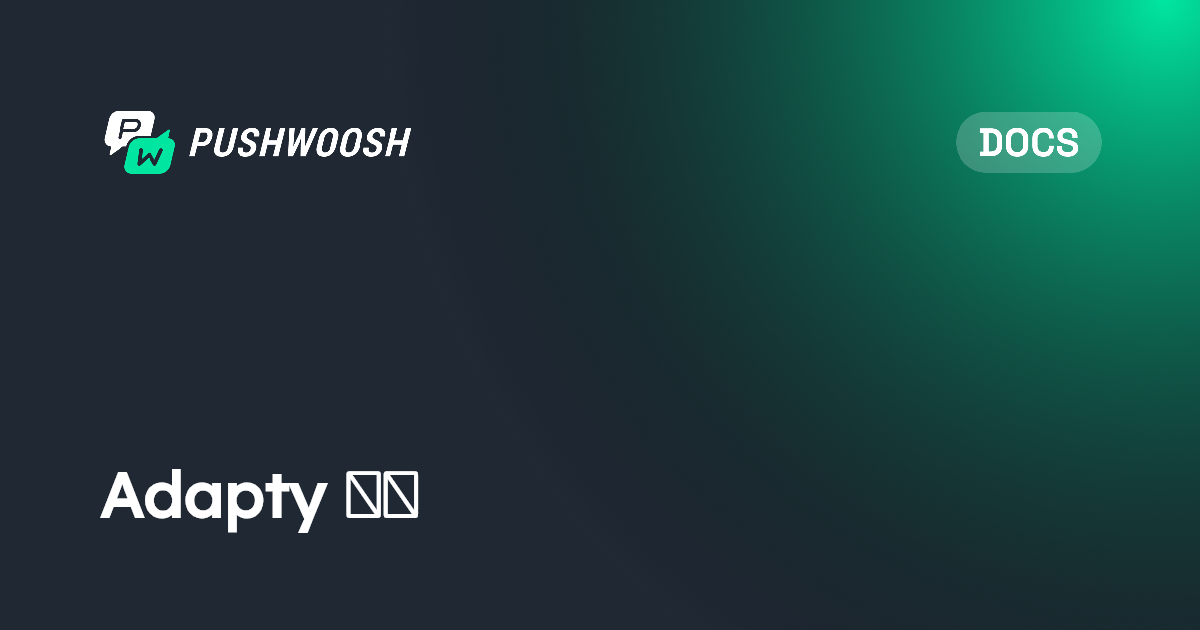 Adapty 통합 | Pushwoosh Documentation