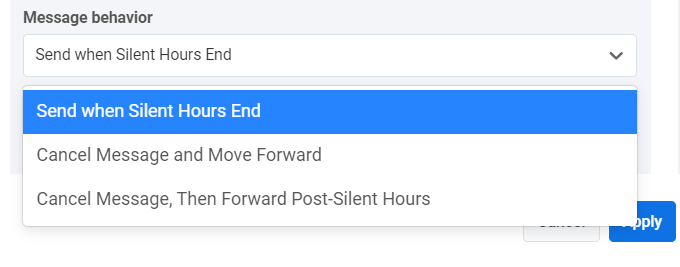 Options for ending Silent Hours