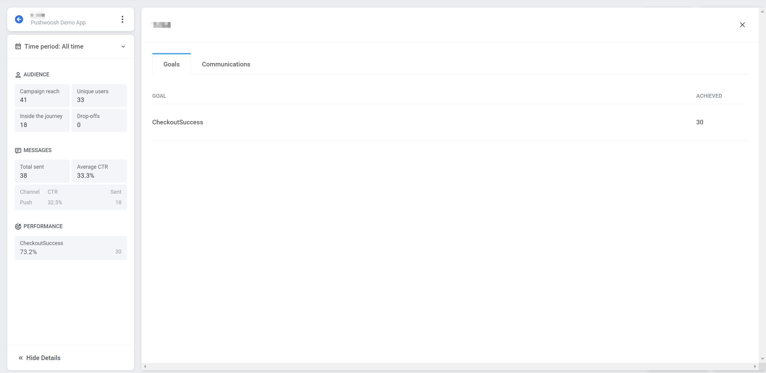 Detailed Overall customer journey statistics 