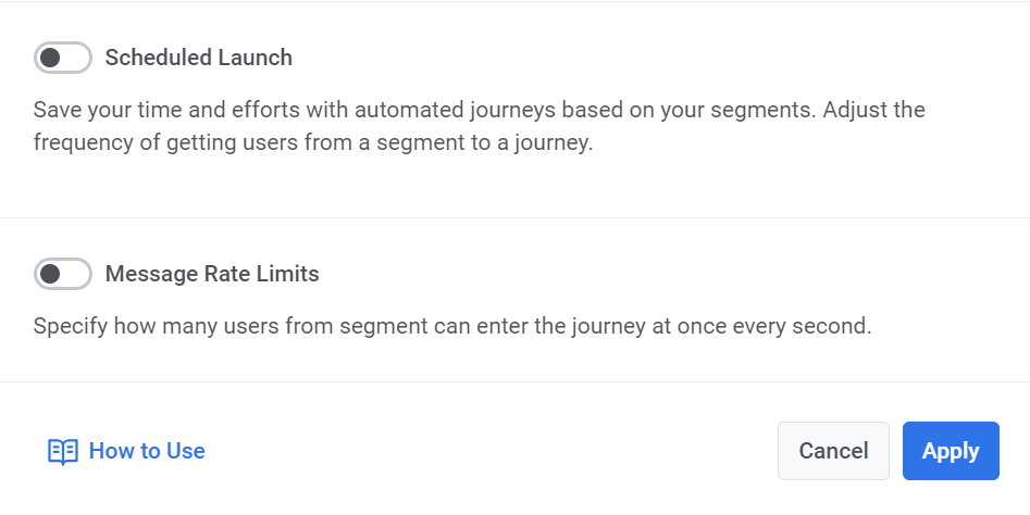 Scheduling your journey launch