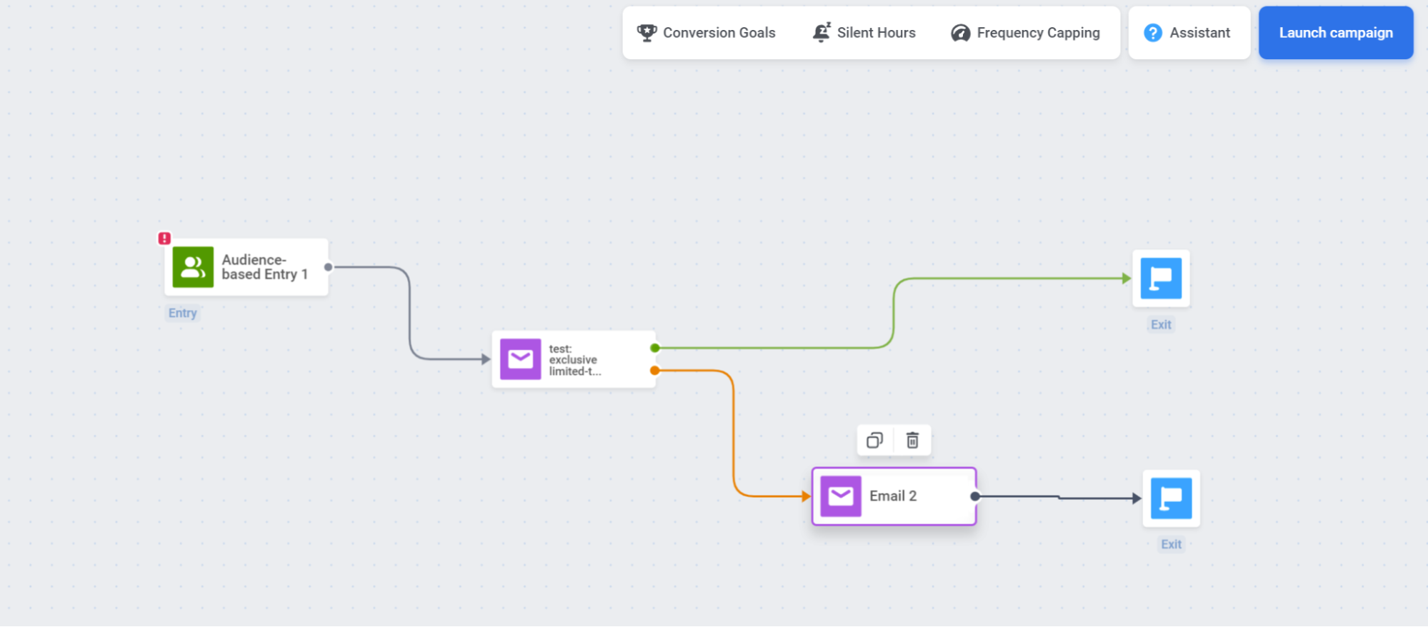 Adding an Exit element