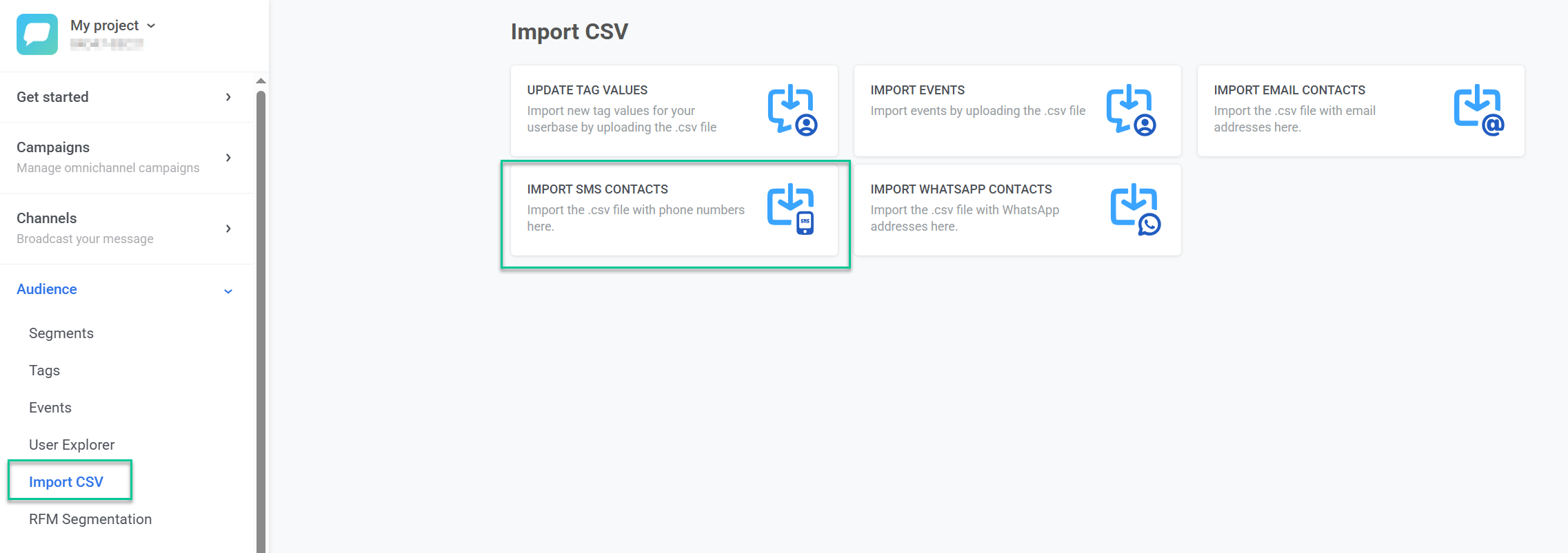 Import SMS Contacts