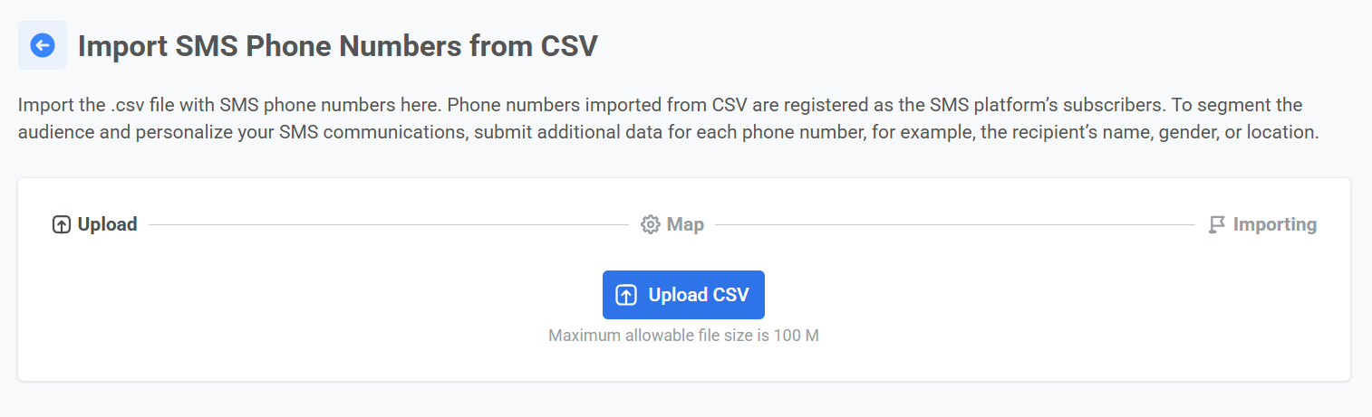 Upload CSV