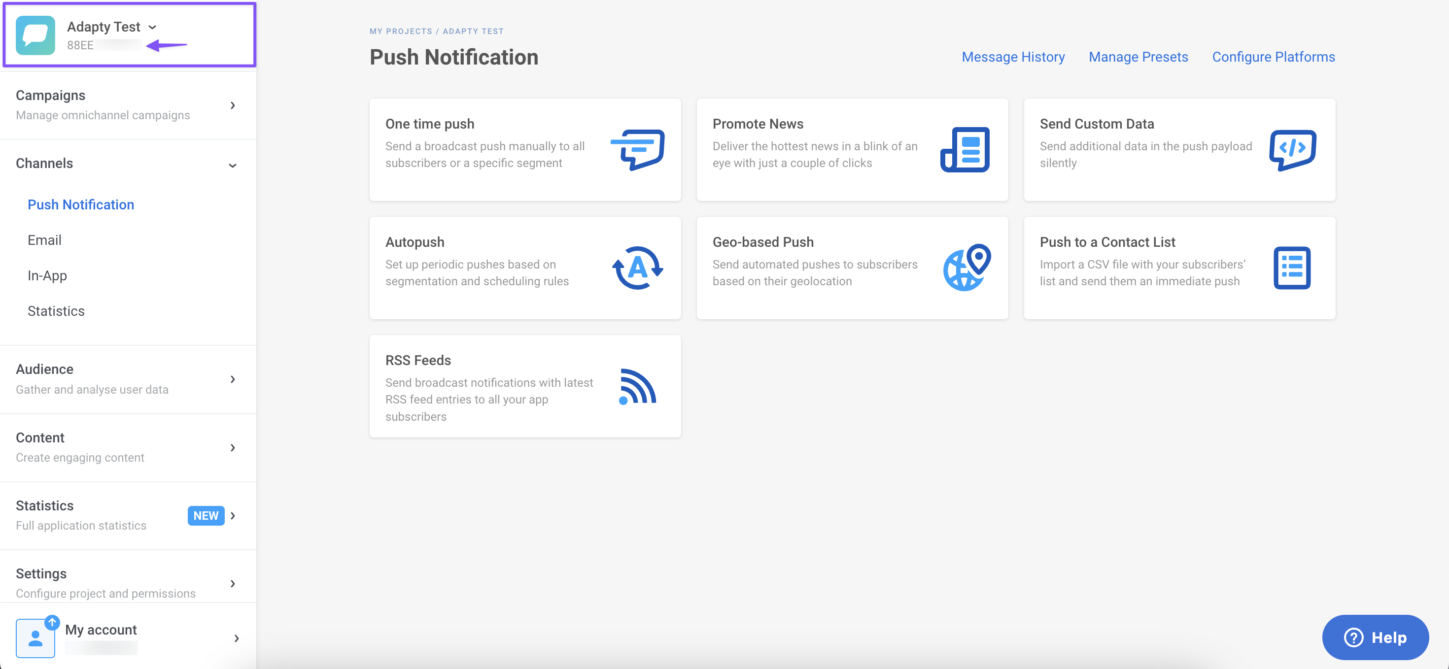 Pushwoosh and Adapty integration - step 2