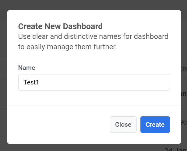 Naming a dashboard