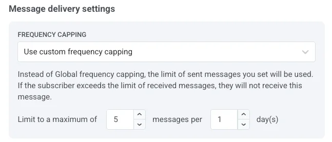 频率上限设置,显示“使用自定义频率上限”选项及自定义限制配置
